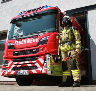 Brandmeister-Anwärter der Berufsfeuerwehr Delmenhorst. | Bild: Stadt