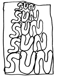 Stefan Marx, Sun Sun Sun, 2018 |  Tusche auf Papier | © Stefan Marx
