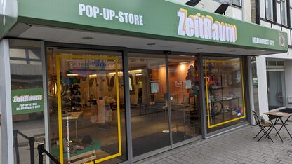 Ab Februar komplett vermietet: der Pop-up-Store „Zeitraum“ an der Langen Straße. | Bild: Fiedler